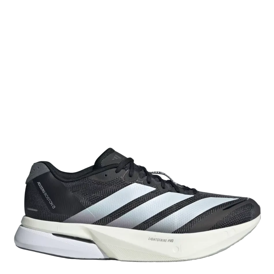 adidas Men's Boston 13 Running Shoes in Core Black/Cloud White/Grey Five