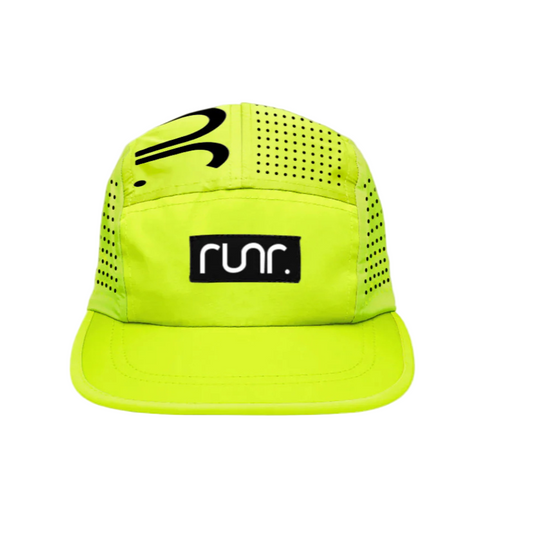 Runr Lumos Reflective Technical Running Hat in Electric Yellow AW25