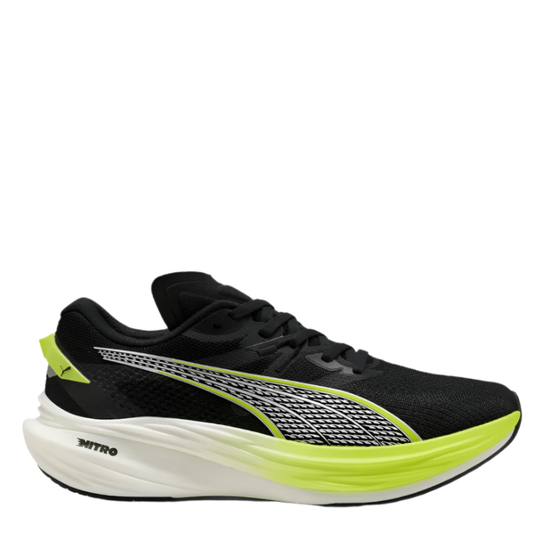 Puma Men's Deviate Nitro 3 Running Shoes in PUMA Black/Yellow Alert SS25