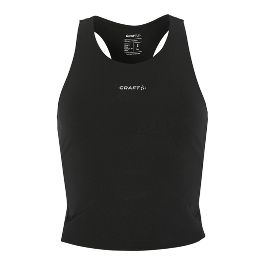 Craft Women's Hypervent Cropped Pocket Singlet in Black SS26