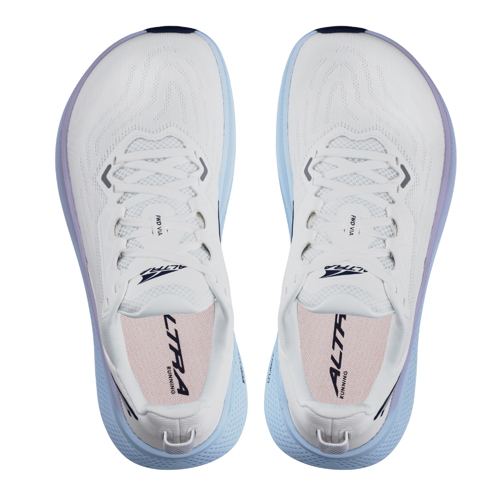 Altra Shoes Altra Women's FWD Via Running Shoes in White Light Blue AW25 - Up and Running