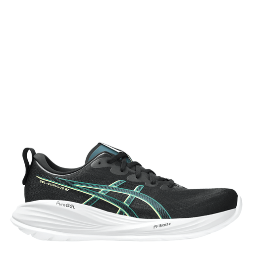 ASICS Shoes ASICS Men's GEL-CUMULUS 27 Running Shoes in Black/Green AW25 - Up and Running