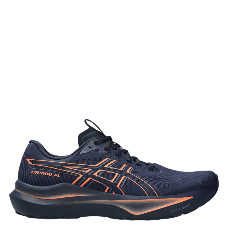 ASICS Shoes ASICS Men's GT-2000 v14 Running Shoes in Midnight/Vivid Coral AW25 - Up and Running
