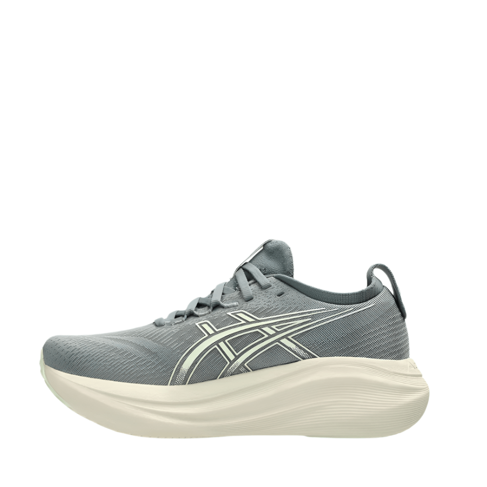 ASICS Shoes ASICS Women's GEL-NIMBUS 27 Running Shoes in Greyish Green/Beige AW25 - Up and Running