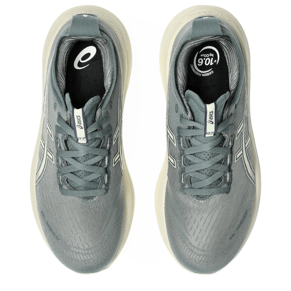 ASICS Shoes ASICS Women's GEL-NIMBUS 27 Running Shoes in Greyish Green/Beige AW25 - Up and Running