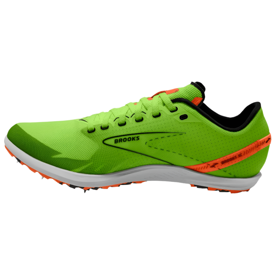 Brooks Shoes Brooks Draft XC Men's Running Shoes Green Gecko/Red Orange/White AW24 - Up and Running