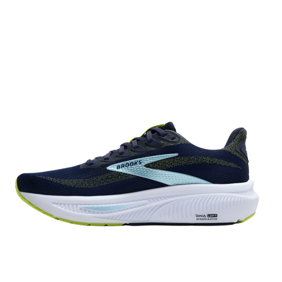 Brooks Shoes Brooks Men's Ghost 17 Running Shoes in Peacoat/Lime/Blue AW25 - Up and Running