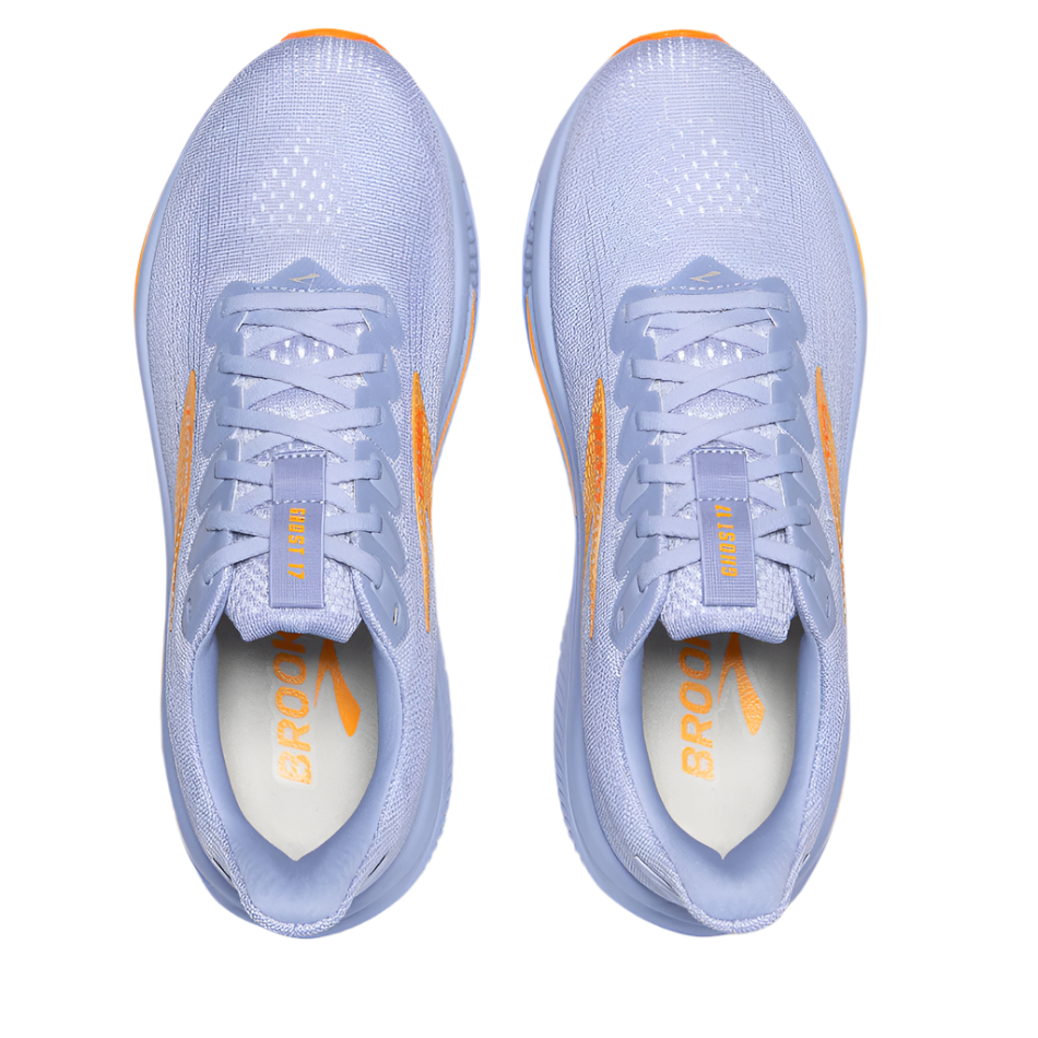 Brooks Shoes Brooks Women's Ghost 17 Running Shoes in Blue Heron/White/Orange AW25 - Up and Running