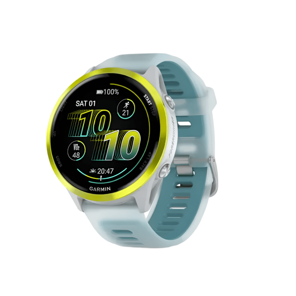 Garmin Electronics Garmin Unisex Forerunner 570 47mm GPS Running Watch in Whitestone/Amp Yellow - Up and Running