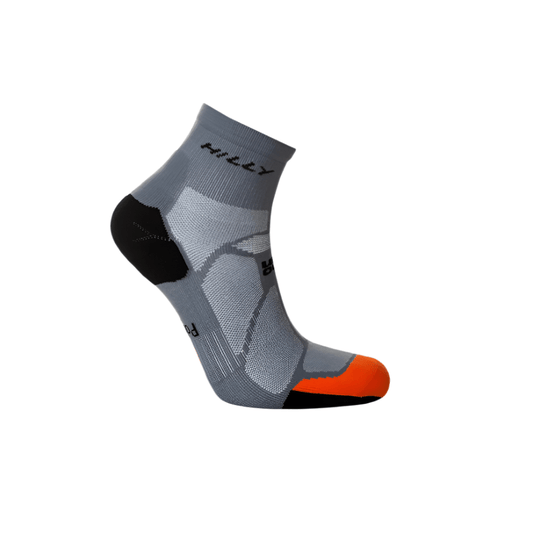 Hilly Accessories Hilly Marathon Fresh Anklet Min Running Socks in Granite/Orange SS25 - Up and Running