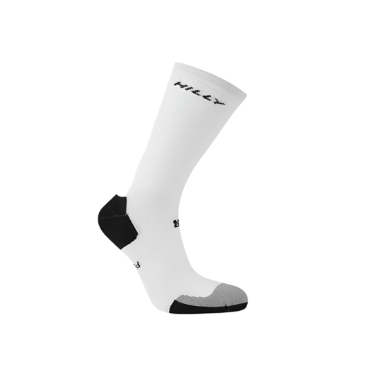 Hilly Accessories Hilly Marathon Fresh Crew Min Running Socks in White/Grey SS25 - Up and Running