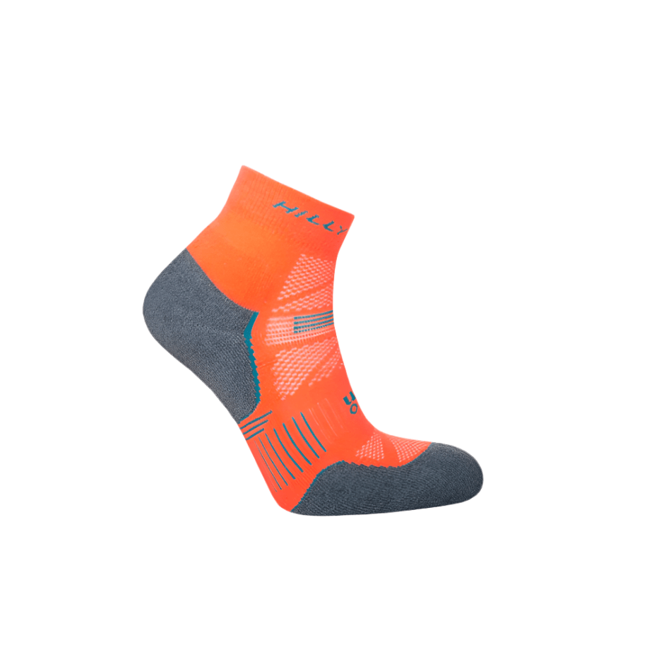 Hilly Accessories Hilly Supreme Anklet Med Running Socks in Neon Candy/Grey Marl SS25 - Up and Running