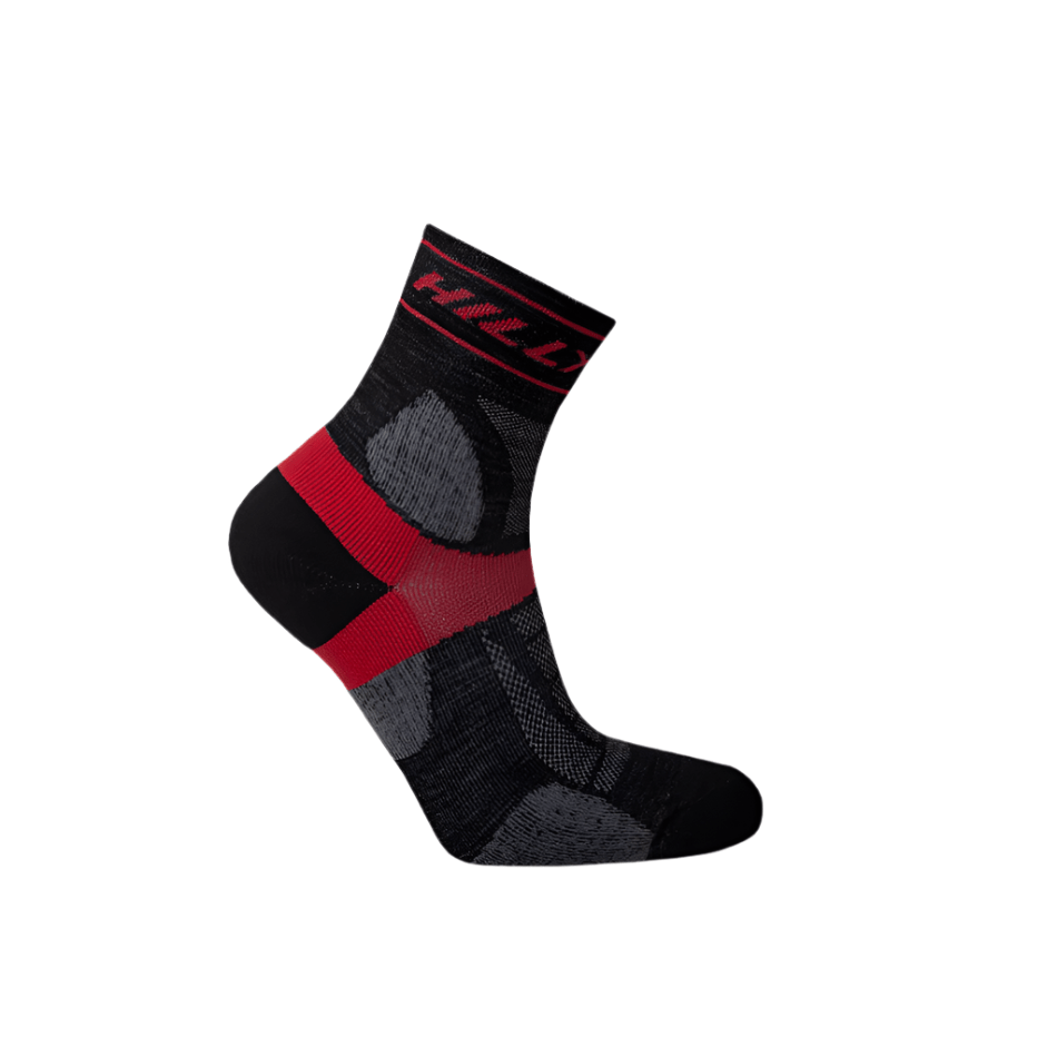 Hilly Accessories Hilly Trail Anklet Med Running Socks in Black/Red SS25 - Up and Running