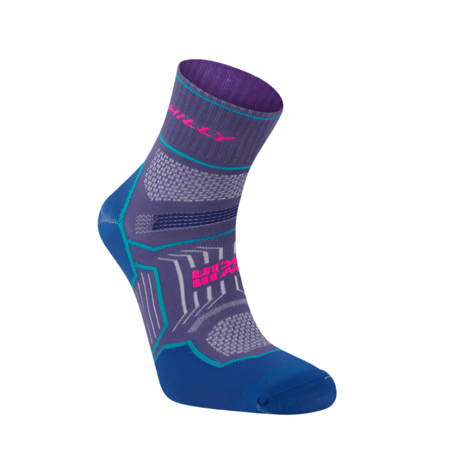 Hilly Accessories Hilly Twin Skin Anklet Med Running Socks in Grape/Blue SS25 - Up and Running