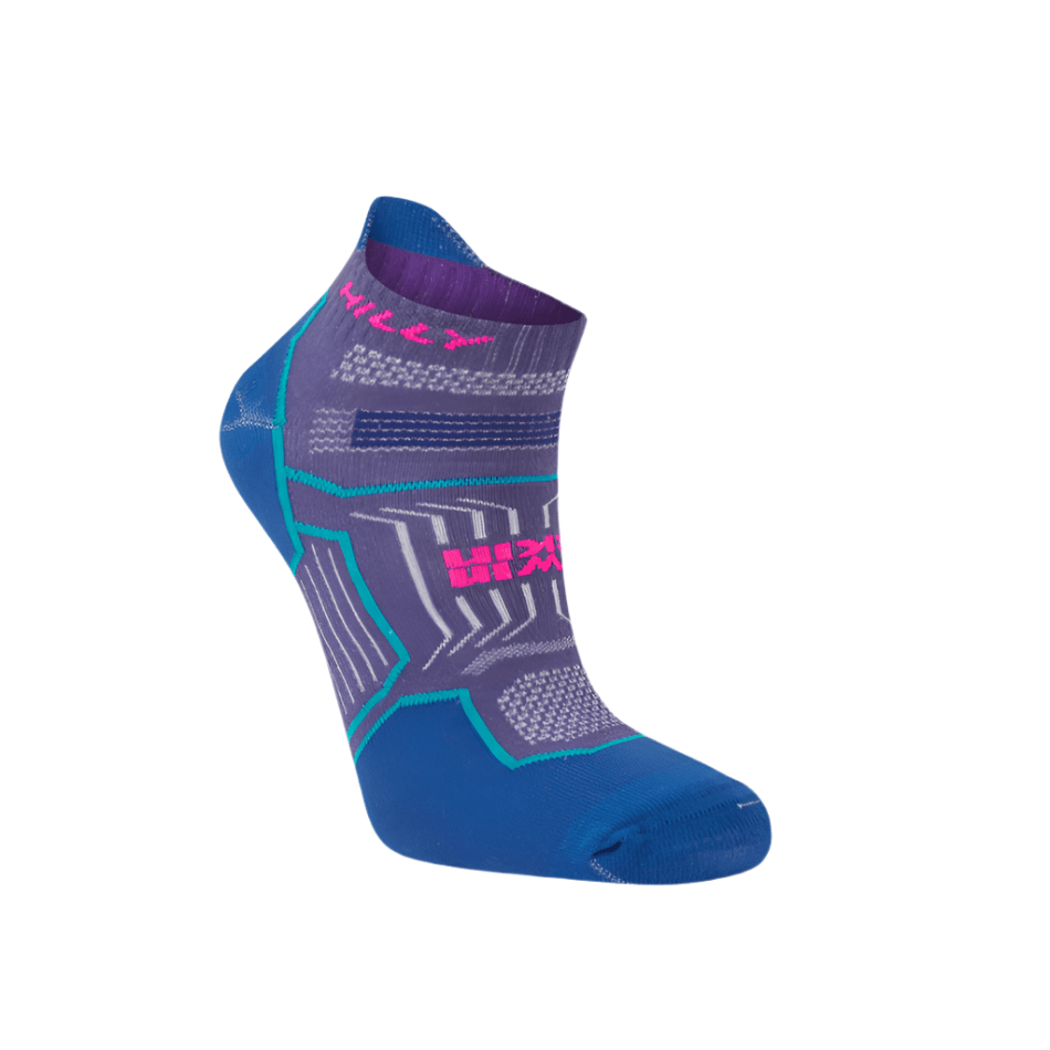Hilly Accessories Hilly Twin Skin Socklet Med Running Socks in Grape/Blue SS25 - Up and Running