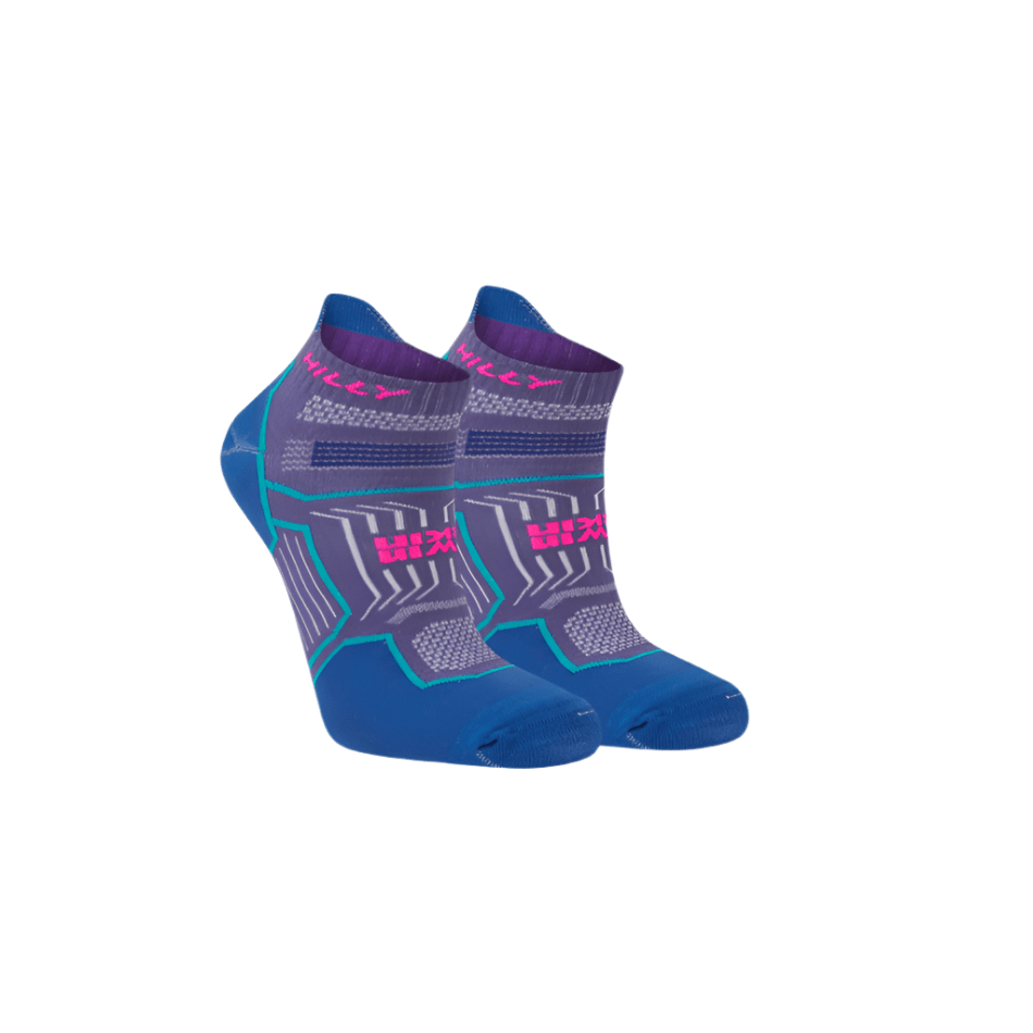 Hilly Accessories Hilly Twin Skin Socklet Med Running Socks in Grape/Blue SS25 - Up and Running