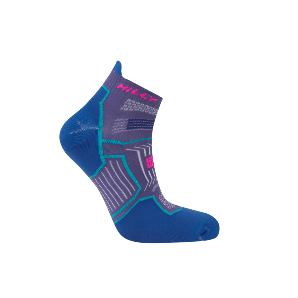 Hilly Accessories Hilly Twin Skin Socklet Med Running Socks in Grape/Blue SS25 - Up and Running