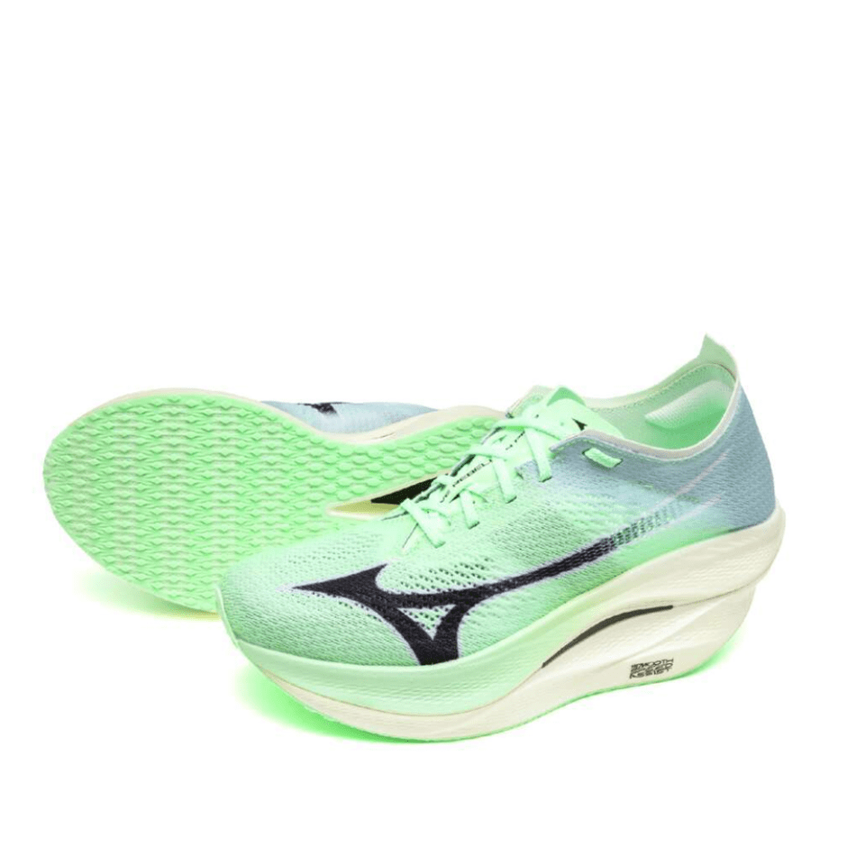 Mizuno Shoes Mizuno Unisex Wave Rebellion Pro 3 Running Shoes in Neo Mint/Black/Hint of Mint SS25 - Up and Running