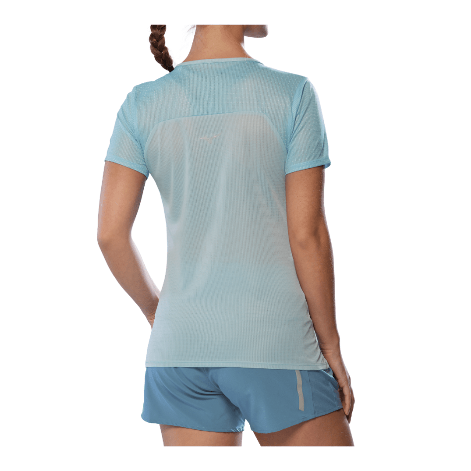 Mizuno Clothing Mizuno Women's DryAeroFlow Graphic Tee in Cloud Blue SS25 - Up and Running