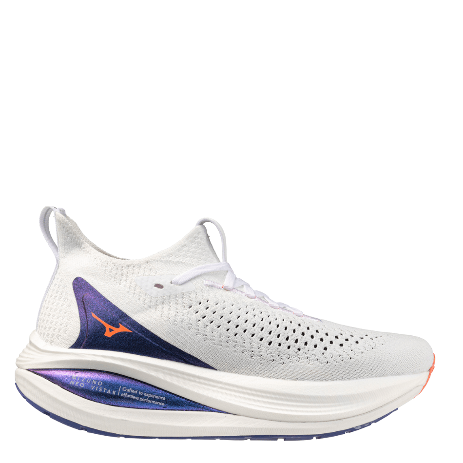 Mizuno Shoes Mizuno Women's Neo Vista 2 Running Shoes in White/Striking Coral/Iris Bloom AW25 - Up and Running