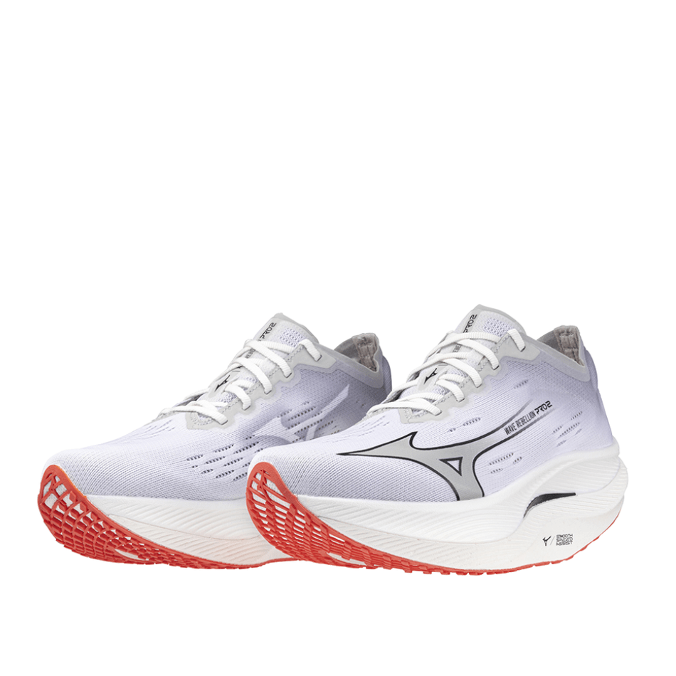 Mizuno Shoes Mizuno Women's Wave Rebellion Pro 2 Running Shoes in White/Harbor Mist/Cayenne SS24 - Up and Running