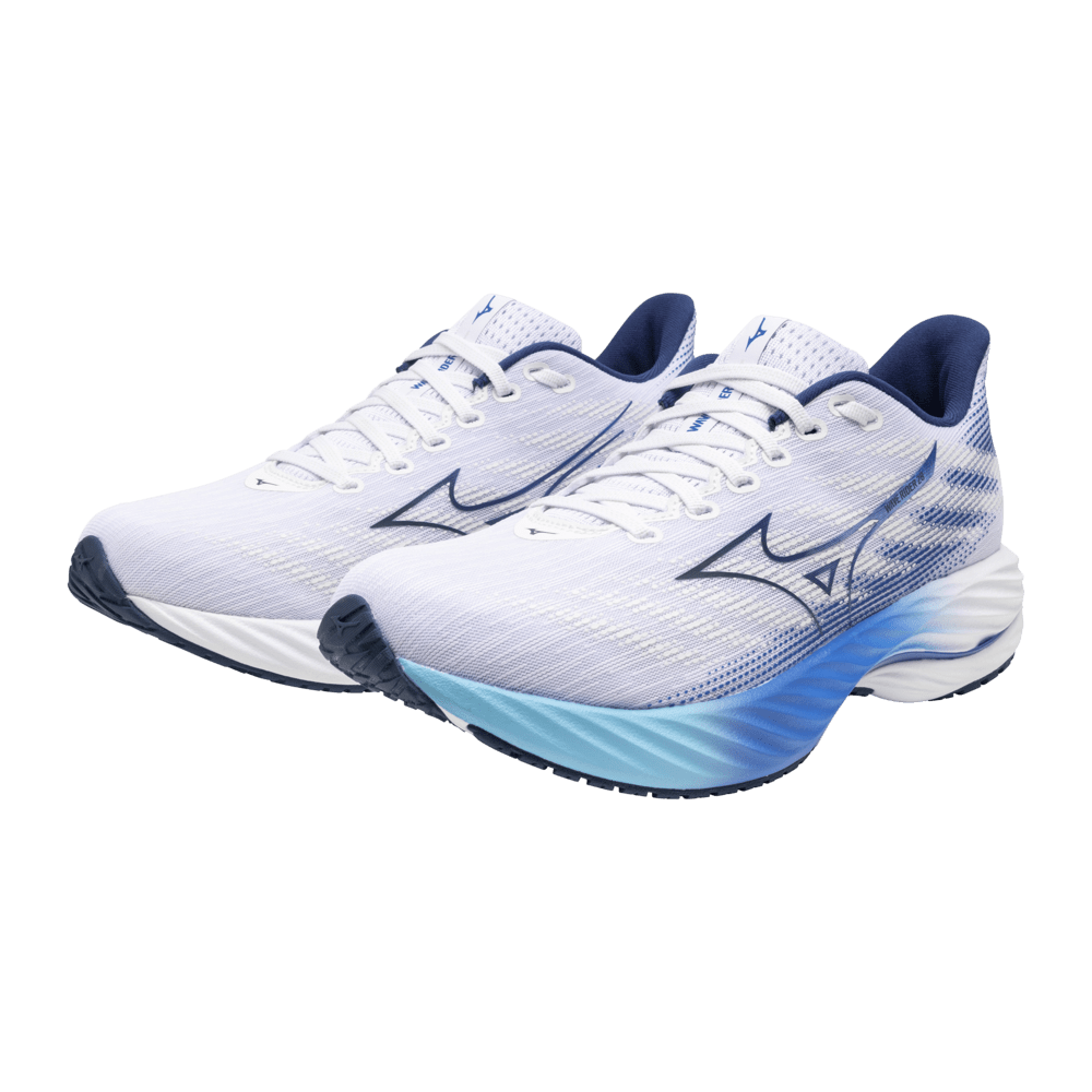 Mizuno Footwear Mizuno Women's Wave Rider 28 AW24 - White/Mugen Blue/River Blue - Up and Running