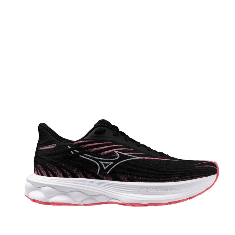 Mizuno Shoes Mizuno Women's Wave Skyrise 6 Running Shoes in Black/Camellia Rose SS25 - Up and Running