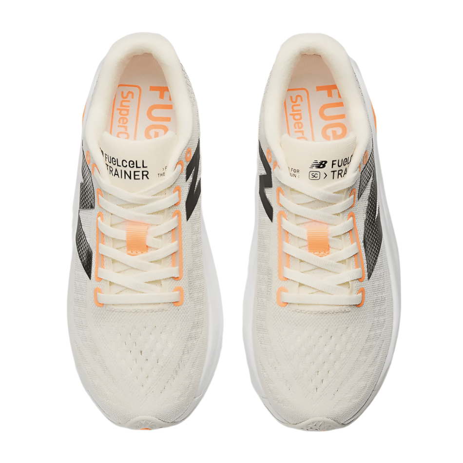 New Balance Shoes New Balance Men's FuelCell SuperComp Trainer V3 Running Shoes in Angora with Hot Mango and Black SS25 - Up and Running