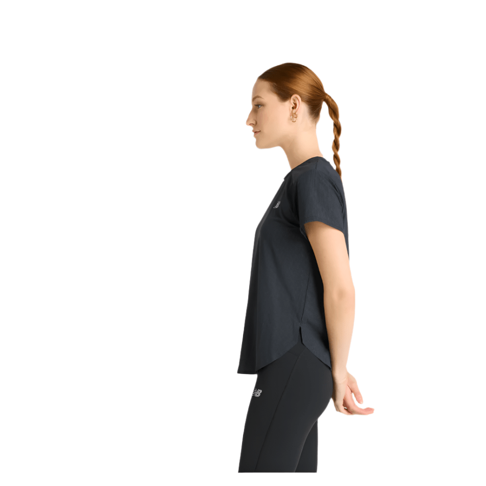 New Balance Clothing New Balance Women's Seasonal Race Day Ultralight T-shirt in Black SS25 - Up and Running