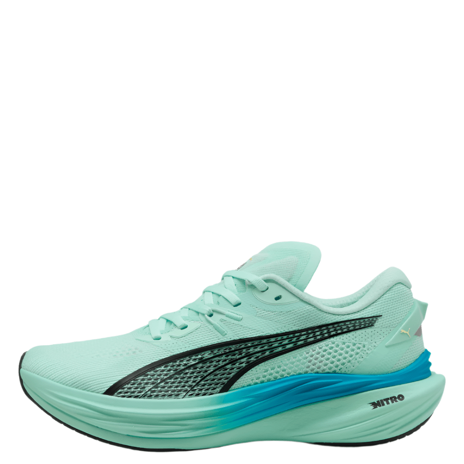 PUMA Shoes Puma Men's Deviate NITRO 3 Running Shoes in Mint Melt/Speed Blue AW25 - Up and Running