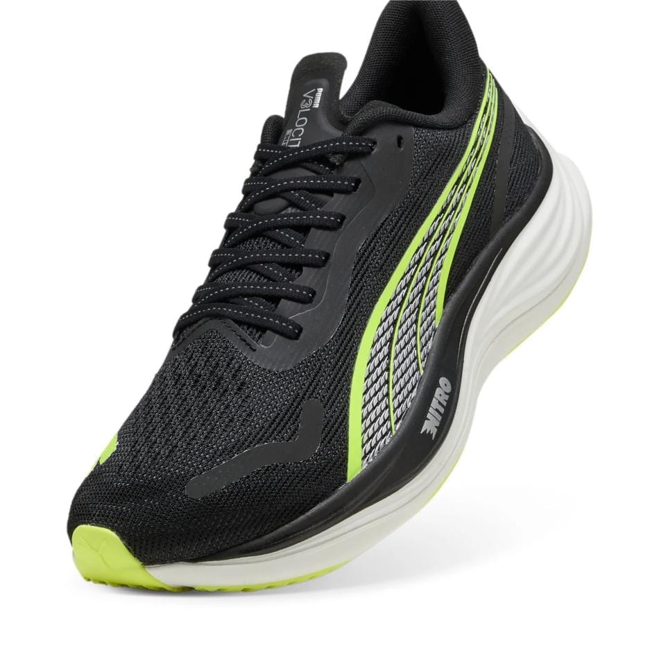 PUMA Shoes Puma Men's Velocity Nitro 3 Running Shoes in Puma Black/Yellow Alert SS25 - Up and Running