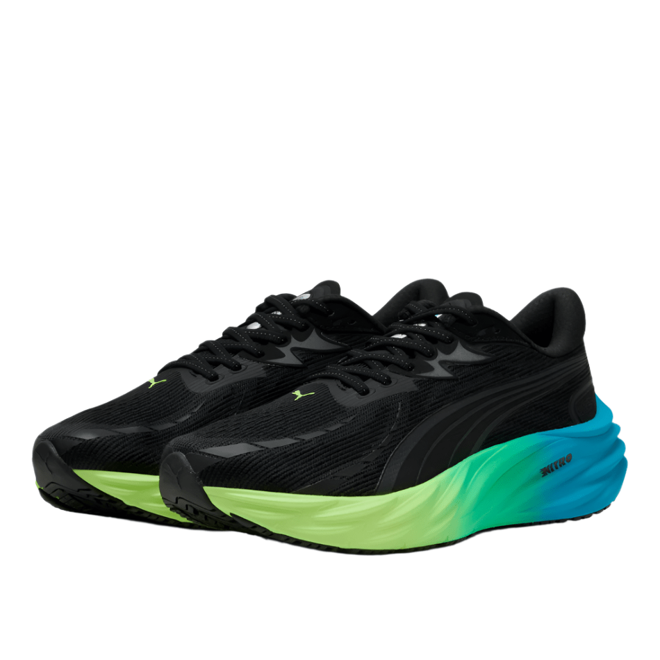 PUMA Shoes Puma Men's Velocity NITRO 4 Running Shoes in PUMA Black/Speed Blue AW25 - Up and Running