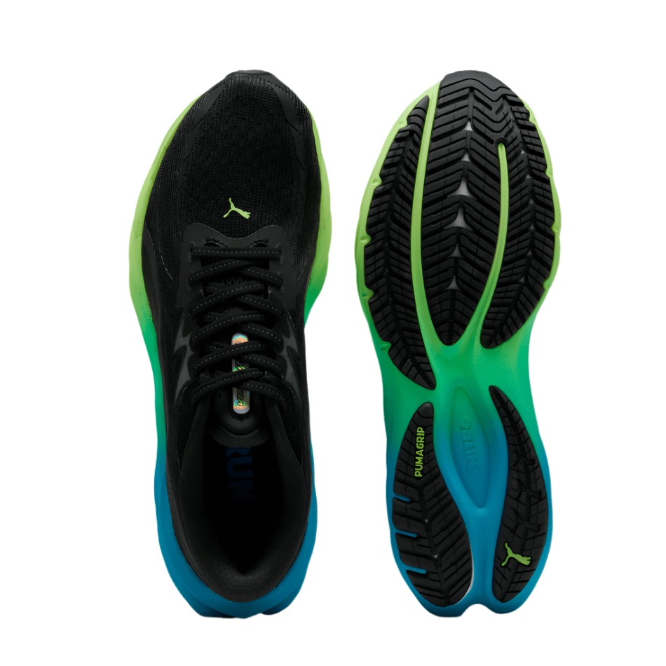 PUMA Shoes Puma Men's Velocity NITRO 4 Running Shoes in PUMA Black/Speed Blue AW25 - Up and Running