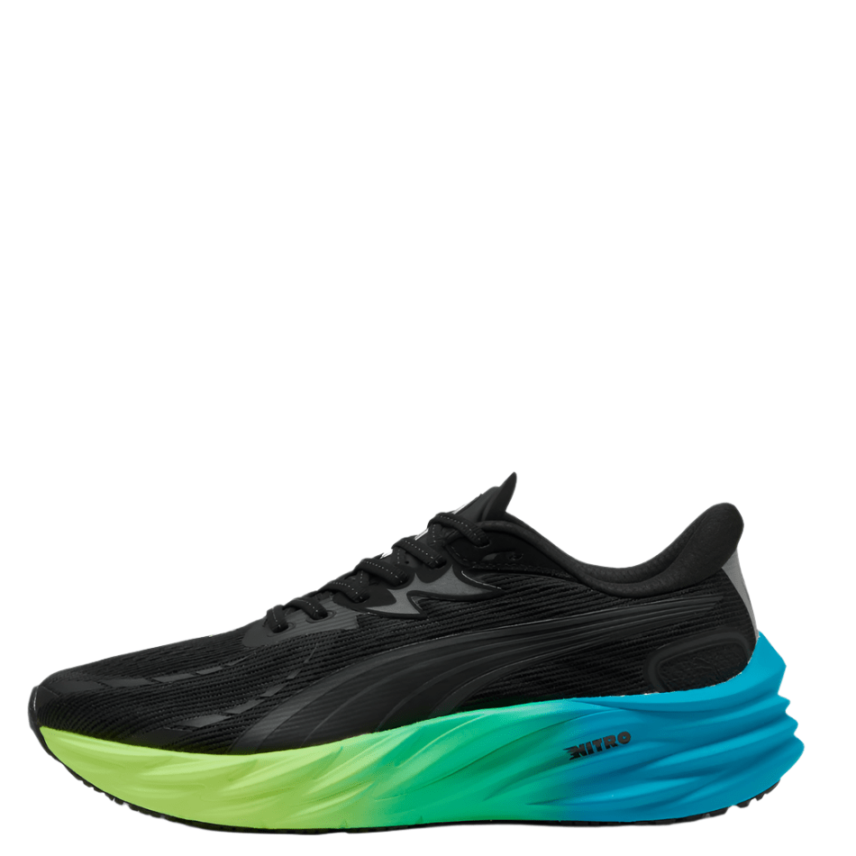 PUMA Shoes Puma Men's Velocity NITRO 4 Running Shoes in PUMA Black/Speed Blue AW25 - Up and Running