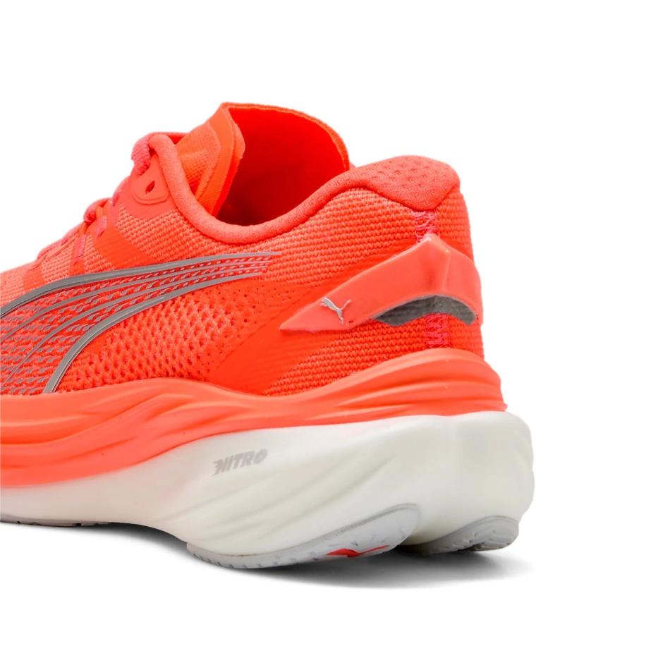 PUMA Shoes Puma Women's Deviate Nitro 3 Running Shoes in Glowing Red/Puma Silver SS25 - Up and Running