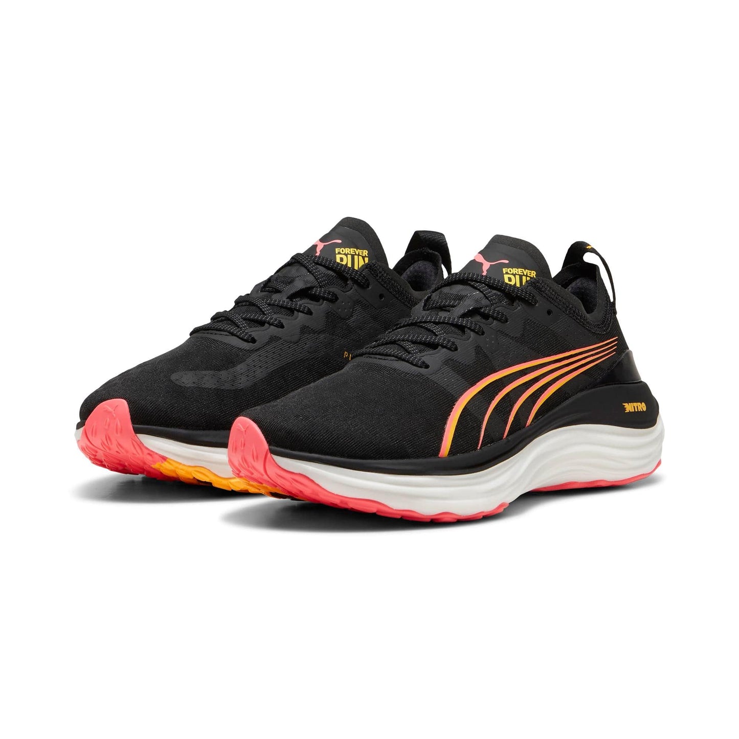 Puma Footwear Puma Women's ForeverRun NITRO - Black-Sun Stream-Sunset Glow AW24 - Up and Running