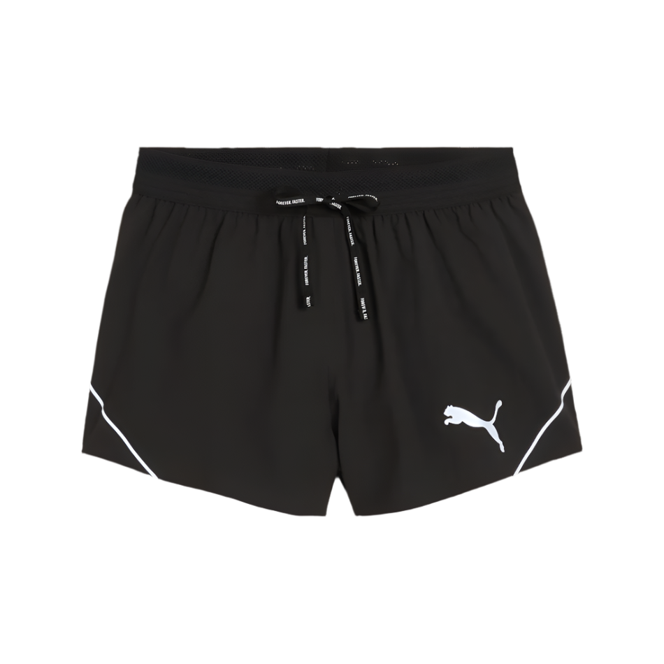 PUMA Clothing Puma Women's Raceday Ultraweave 3" Split Short in Puma Black SS25 - Up and Running