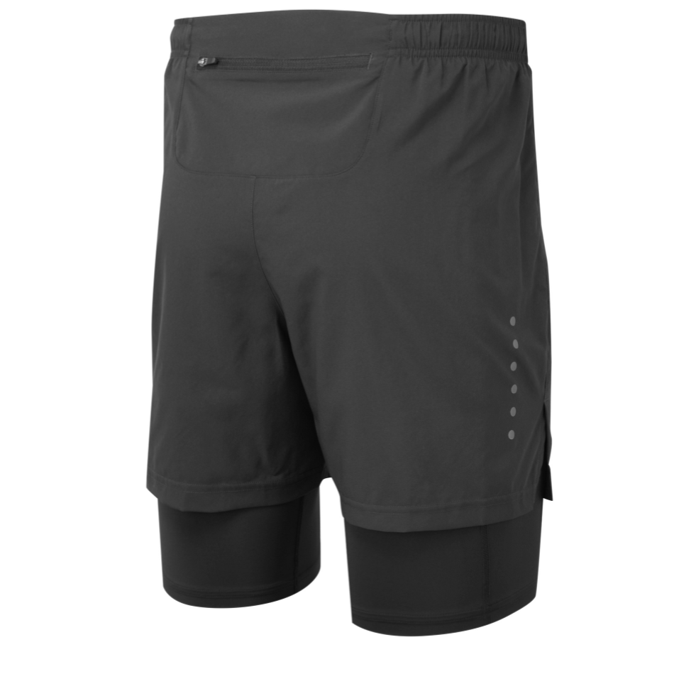 Ronhill Clothing Ronhill Men's Core Twin Short in All Black SS25 - Up and Running
