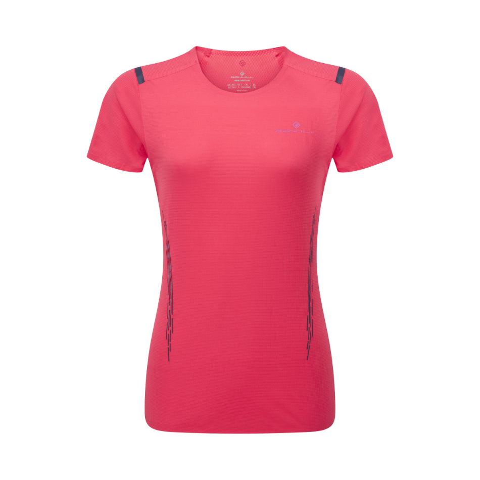 Ronhill Clothing Ronhill Women's Tech Race Short Sleeved Tee in Sunset/Razzmataz SS25 - Up and Running