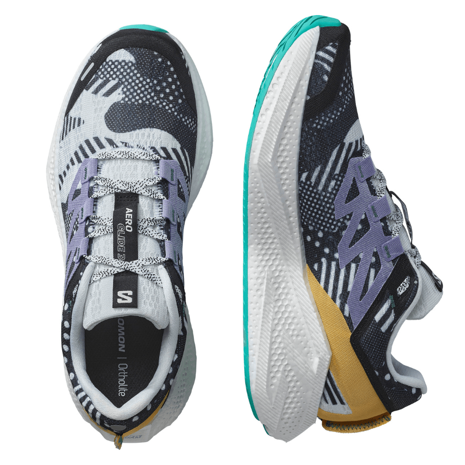 Salomon Shoes Salomon Men's Aeroglide 3 Proto Pack Running Shoes in White/Black/Waterfall SS25 - Up and Running