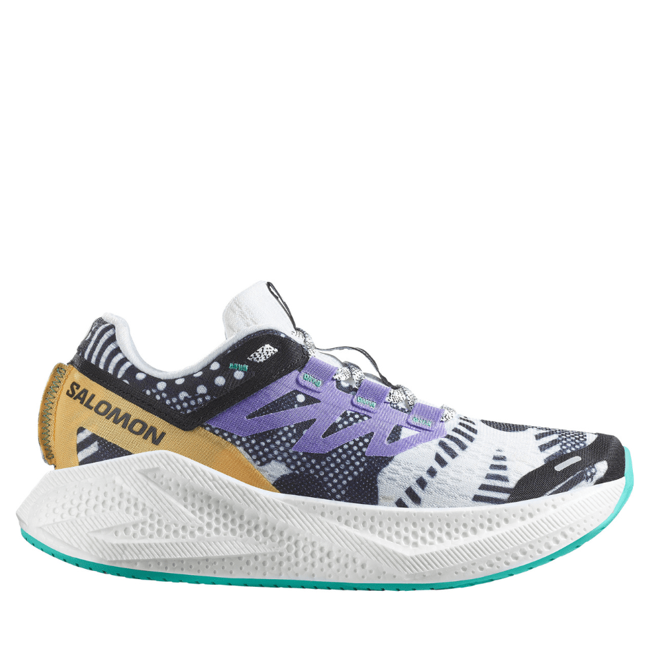 Salomon Shoes Salomon Women's Aeroglide 3 Proto Pack Running Shoes in White/Black/Waterfall SS25 - Up and Running