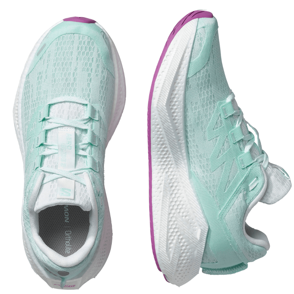Salomon Shoes Salomon Women's Aeroglide 3 Running Shoes in Bay/White/Willowherb SS25 - Up and Running