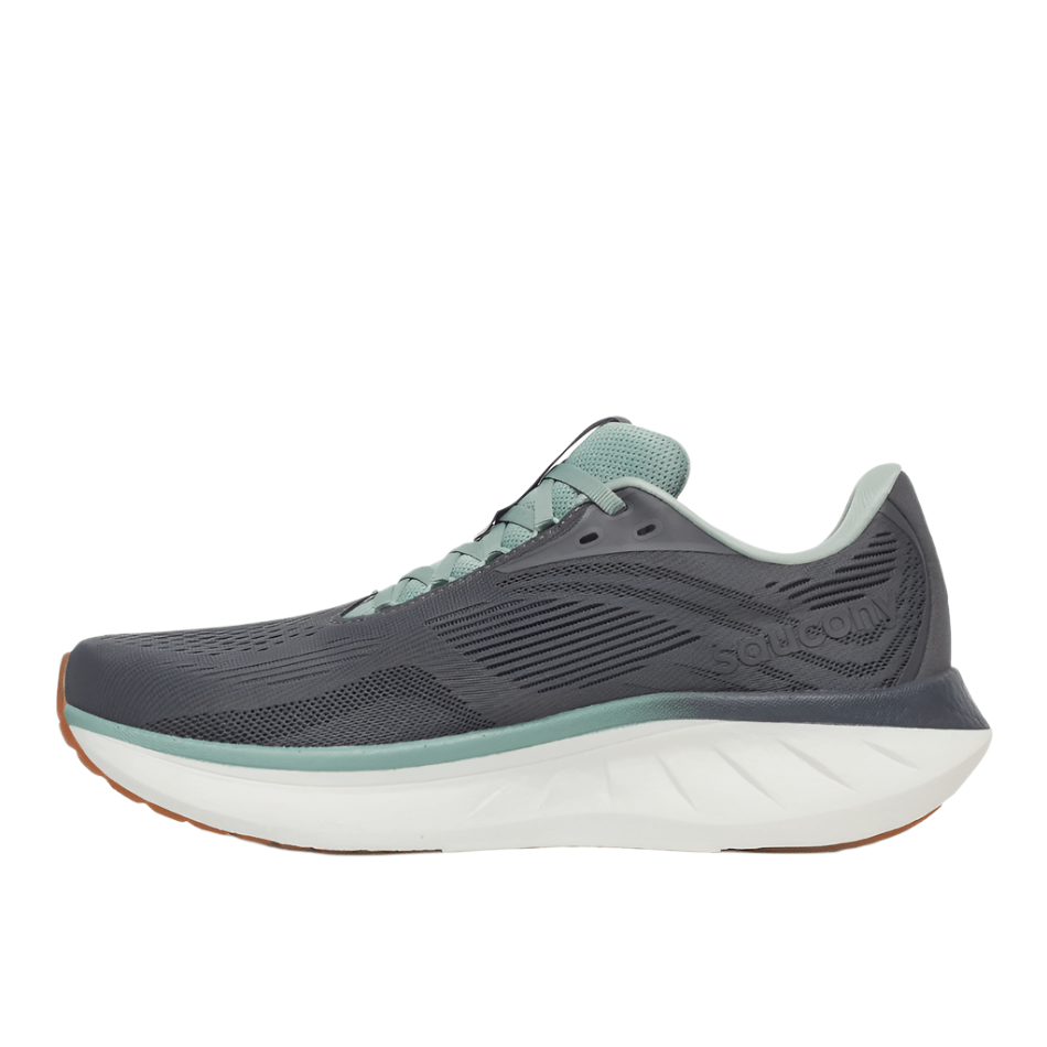 Saucony Shoes Saucony Men's Ride 18 Running Shoes in Carbon/Iceberg AW25 - Up and Running