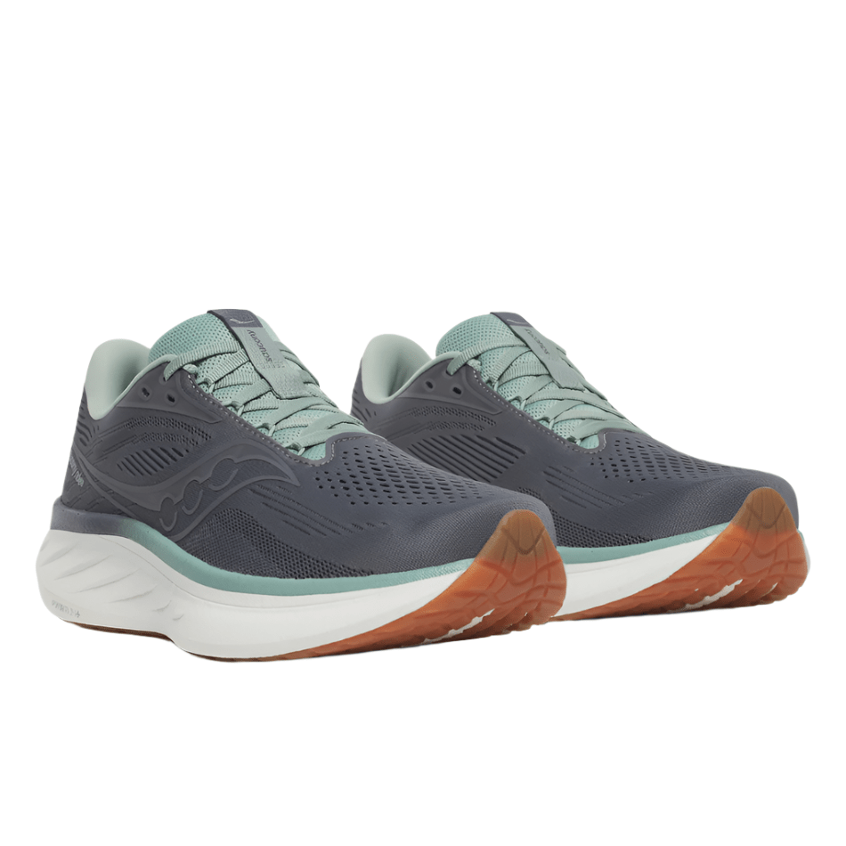 Saucony Shoes Saucony Men's Ride 18 Running Shoes in Carbon/Iceberg AW25 - Up and Running