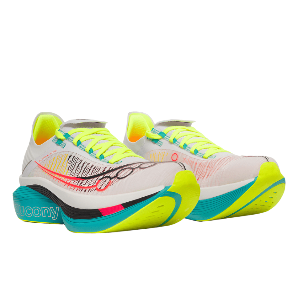 Saucony Shoes Saucony Unisex Endorphin Elite 2 Running Shoes in White/Mutant AW25 - Up and Running