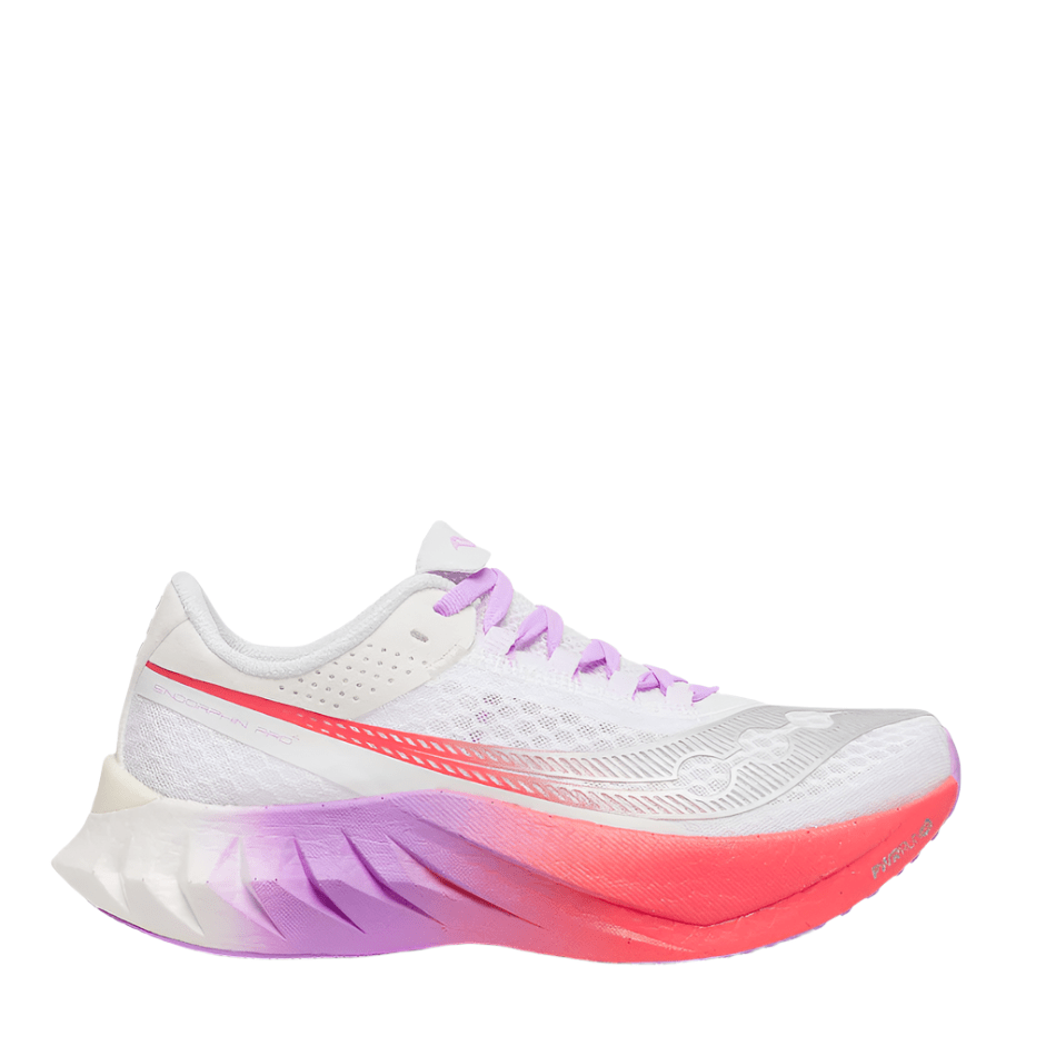 Saucony Shoes Saucony Women's Endorphin Pro 4 Running Shoes in White/Crocus AW25 - Up and Running