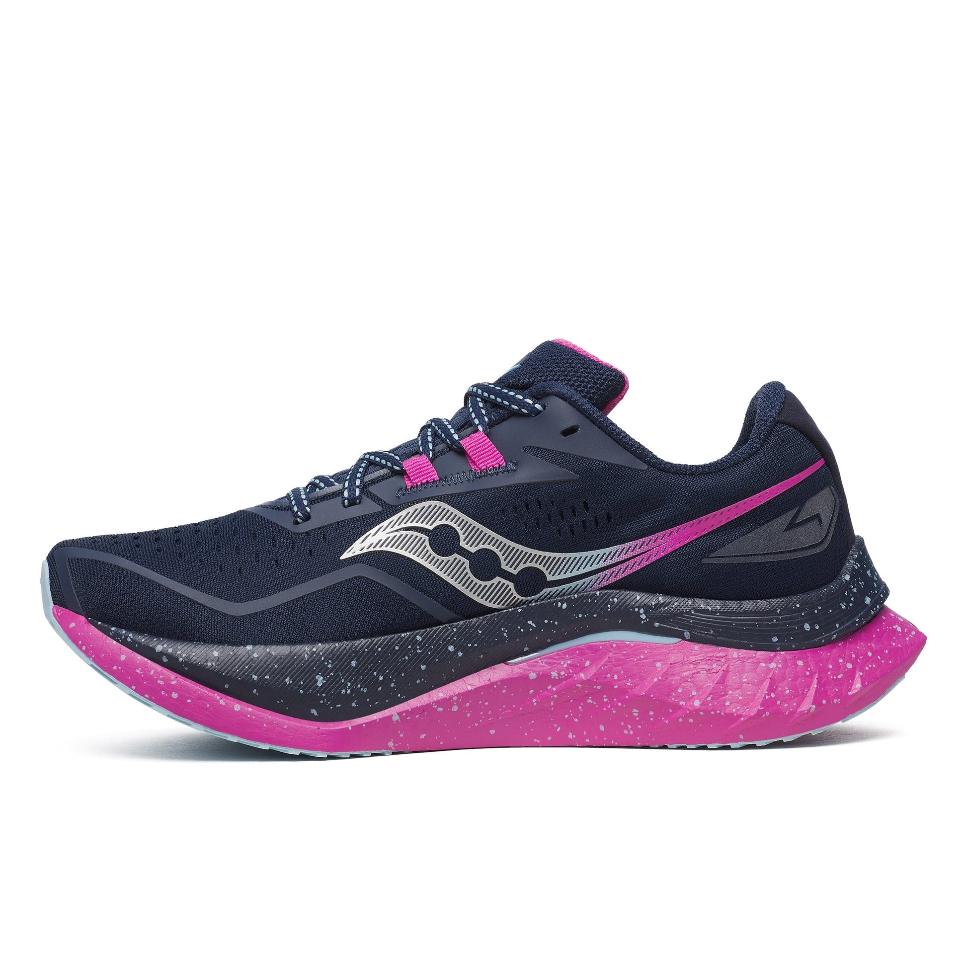 Saucony Shoes Saucony Women's Endorphin Speed 4 Running Shoes in Navy-Fuchsia SS25 - Up and Running