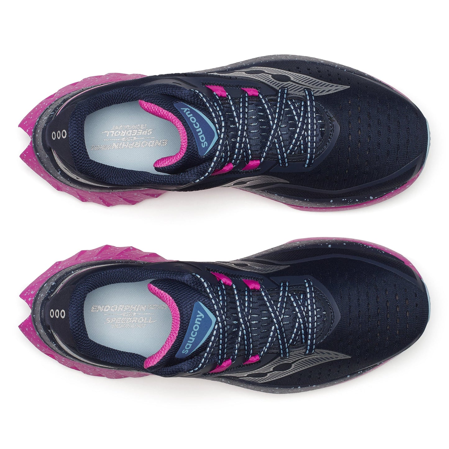Saucony Shoes Saucony Women's Endorphin Speed 4 Running Shoes in Navy-Fuchsia SS25 - Up and Running