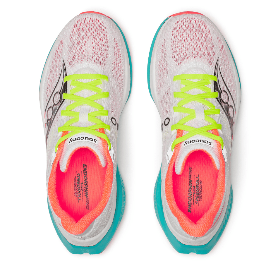 Saucony Shoes Saucony Women's Endorphin Speed 5 Running Shoes in White/Mutant AW25 - Up and Running