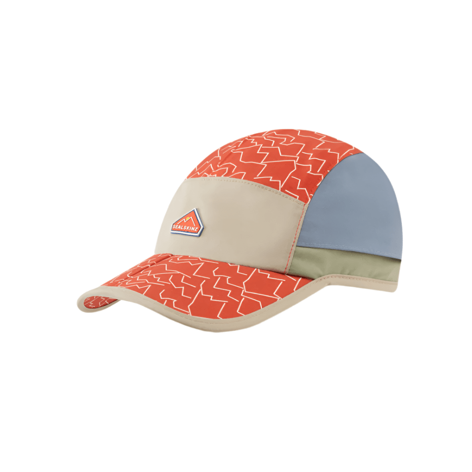 Sealskinz Accessories Sealskinz Poringland Waterproof Foldable Peak Printed Hiking Cap in Orange - Up and Running